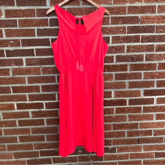 Athleta Martinique Sleeveless Wrap Dress Coral Red Size Medium - Picture 7 of 12